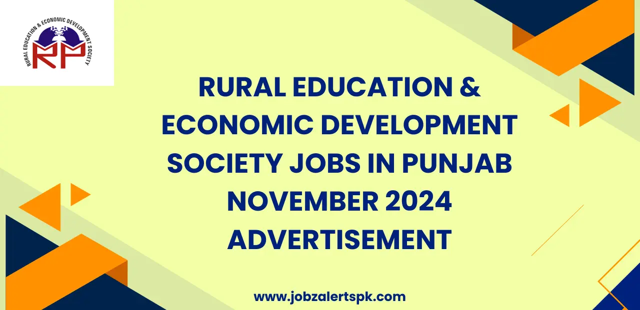 Rural Education & Economic Development Society Jobs in Punjab November 2024 Advertisement