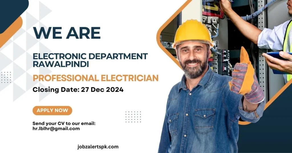 Electronic Department Rawalpindi jobs December 2024